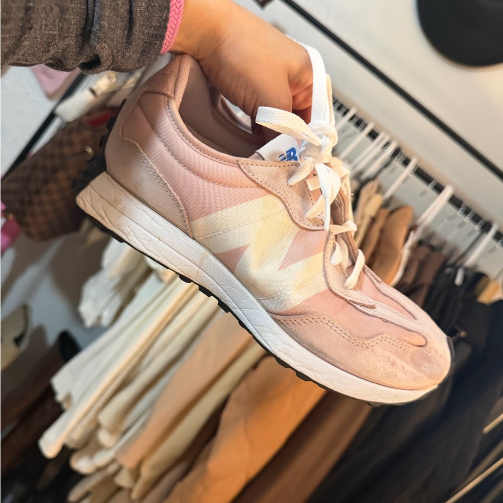 New Balance Pink and white shoes